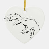 Spooky Claw Hand Eerie Keramik Ornament (Vorne)