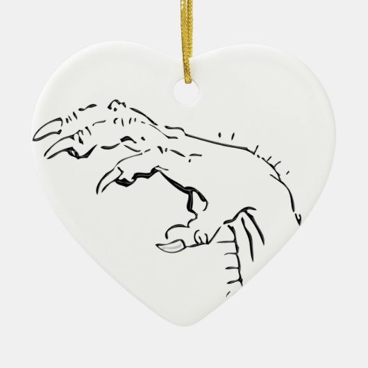 Spooky Claw Hand Eerie Keramik Ornament (Vorne)