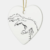 Spooky Claw Hand Eerie Keramik Ornament (Links)