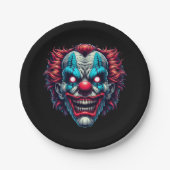 Spooky Clown Face Halloween-Party Pappteller (Vorderseite)