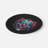 Spooky Clown Face Halloween-Party Pappteller (Schrägansicht)