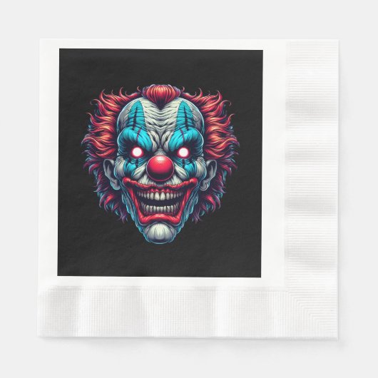 Spooky Clown Face Halloween-Party Serviette (Vorderseite)