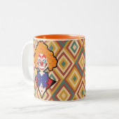 Spooky Clown Retro Halloween Creepy Circus Spaß Zweifarbige Tasse (Vorderseite Links)