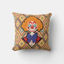 Spooky Clown Retro Halloween, kreolischer Karneval Kissen