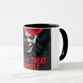 Spooky Clown Trick-oder-Leckerei Halloween-Tasse Tasse (VorderseiteRechts)