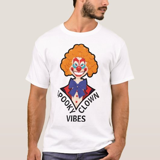 Spooky Clown Vibes Creepy Retro Circus Halloween T-Shirt (Vorderseite)