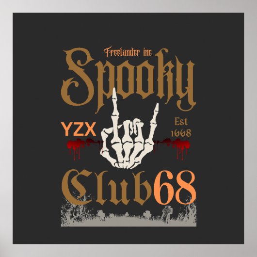 Spooky Club Throw Kissen Poster (Vorne)