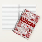 Spooky Cobnets und Rote Spritzer Halloween Notizblock (Innen)