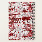 Spooky Cobnets und Rote Spritzer Halloween Notizblock (Rückseite)