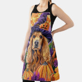 Spooky Cocker Spaniel Hund Halloween Hexenkürbis Schürze (InSitu)