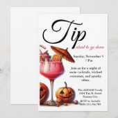 Spooky Cocktails Einladung Template Halloween (Vorne/Hinten)