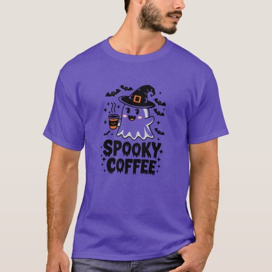 Spooky Coffee retro T-Shirt (Vorderseite)
