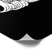 Spooky Coffee Sipping Pumpkin Holding Poster (Ecke)