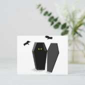 Spooky Coffin Postkarte (Stehend Vorderseite)