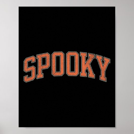 Spooky Collage Style Bleibe Spooky Fall Halloween Poster (Vorne)