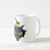 Spooky Colorful Cat Kaffeetasse (VorderseiteRechts)