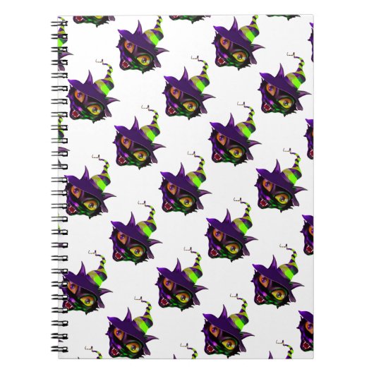 Spooky Colorful Cat Notizblock (Vorderseite)