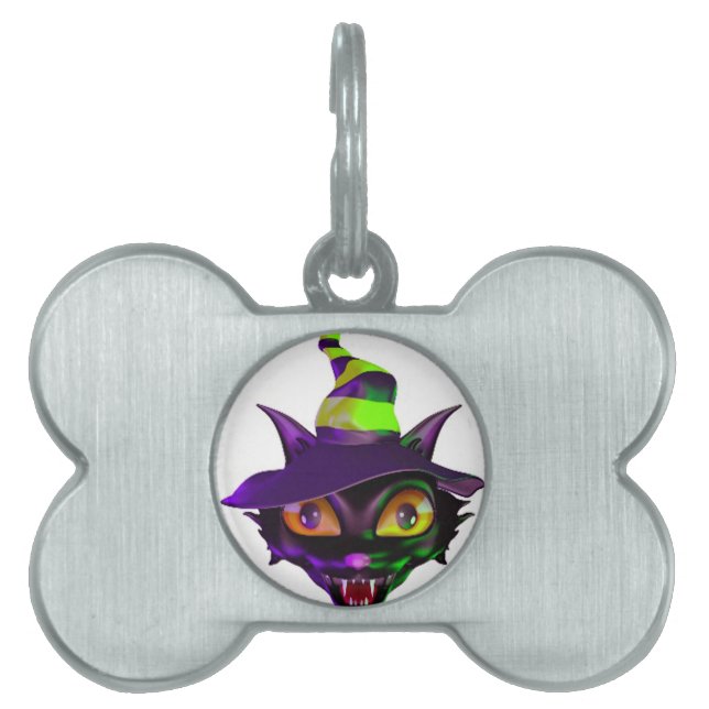 Spooky Colorful Cat Tiermarke (Vorderseite)