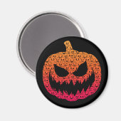 Spooky Colorful Pumpkins - Halloween-Muster Magnet (Vorderseite/Rückseite)