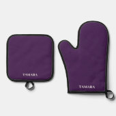 Spooky Colors - Lila Oven Mitt Pot Holding Set (Vorderseite)