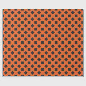 Spooky Colors - Orangefarbene Musterschablone Geschenkpapier (Flach)