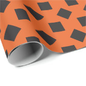 Spooky Colors - Orangefarbene Musterschablone Geschenkpapier (Rolleneckpunkt)