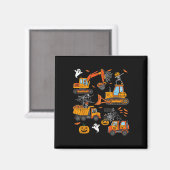 Spooky Construction Trucks Kleinkind Boys Hallowee Magnet (Vorderseite/Rückseite)