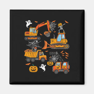 Spooky Construction Trucks Kleinkind Boys Hallowee Magnet