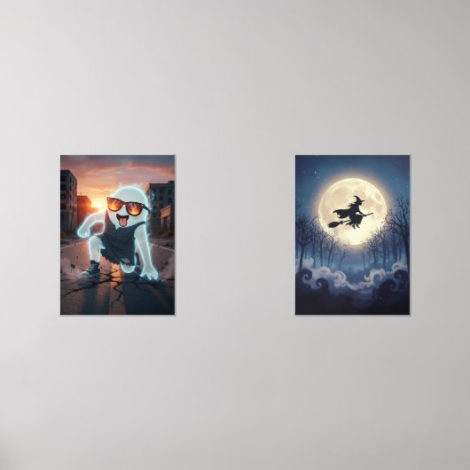 Spooky Cool Ghost Fun & Hexy Halloween Bilderwand Sets (Vorderseite)