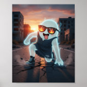 Spooky Cool Ghost Fun & Niedliches Halloween Poster (Vorne)