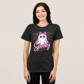 Spooky Coquette Ghost Tri-Blend Shirt (Vorderseite voll)