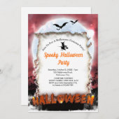 Spooky Costume Halloween Party  Einladung (Vorne/Hinten)