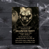 Spooky Creepy Clown Vintages Halloween-Party Einladung