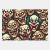 Spooky Creepy Clown Zombie Abandoned Carnival Geschenkpapier Set (Vorderseite)
