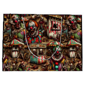 Spooky Creepy Clown Zombie Abandoned Carnival Große Geschenktüte (Rückseite)