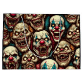Spooky Creepy Clown Zombie Große Geschenktüte (Rückseite)