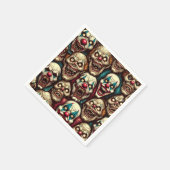 Spooky Creepy Clown Zombie Halloween Serviette (Ecke)