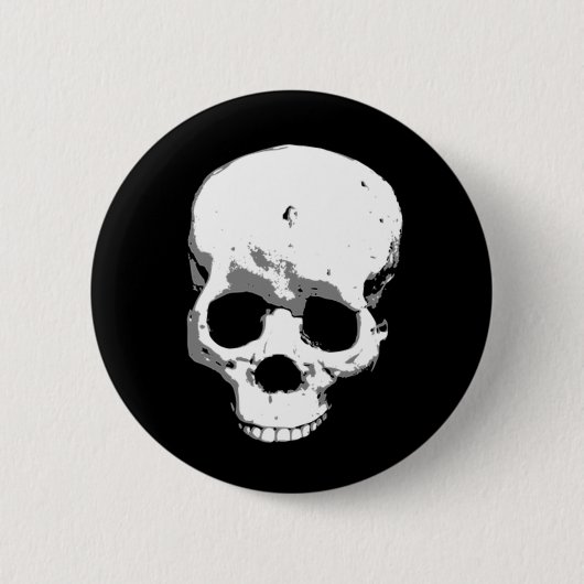 Spooky-Creepy-Skull-Halloween-Button Button (Vorderseite)