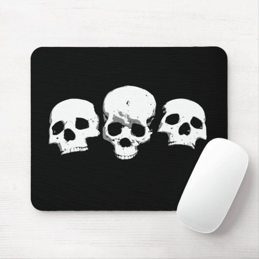 Spooky Creepy Skulls Halloween Mousepad (Mit Mouse)