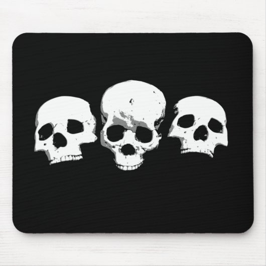 Spooky Creepy Skulls Halloween Mousepad (Vorne)