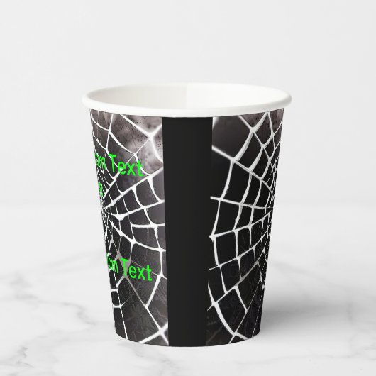 Spooky Creepy Spiderweb Pattern Halloween Custom Pappbecher (Links)