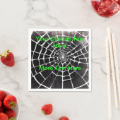 Spooky Creepy Spiderweb Pattern Halloween Custom Serviette (Beispiel)