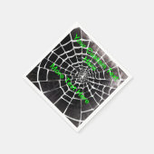 Spooky Creepy Spiderweb Pattern Halloween Custom Serviette (Ecke)