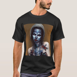 Spooky Creepy Woman T - Shirt