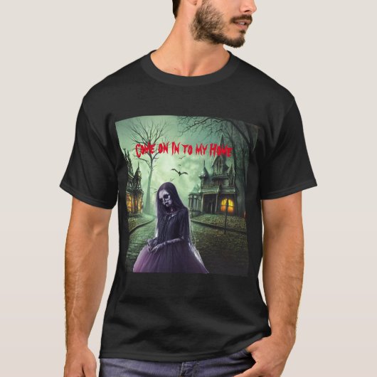 Spooky Creepy Woman T - Shirt (Vorderseite)