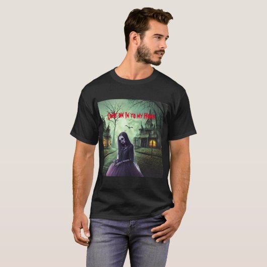 Spooky Creepy Woman T - Shirt (Vorne ganz)