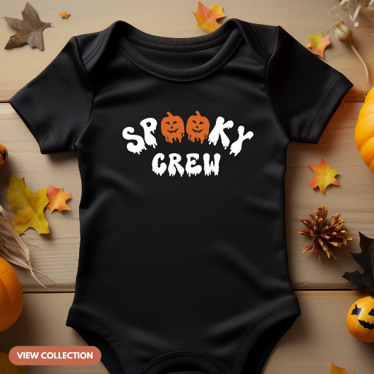 Spooky Crew Halloween Matching Family Baby Strampler