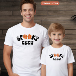 Spooky Crew Halloween Matching Family Boys T-Shirt