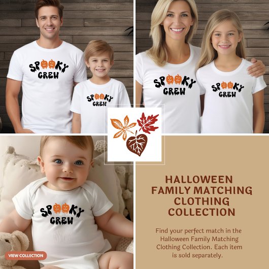 Spooky Crew Halloween Matching Family Boys T-Shirt