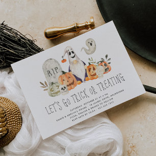 Spooky Crew Kids Halloween Trick oder Treatment Pa Einladung